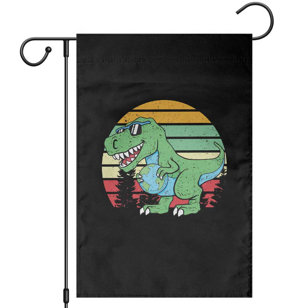 Funny Earth Day Dinosaur Lover Garden Flag Save The Planet TS12 Black Print Your Wear