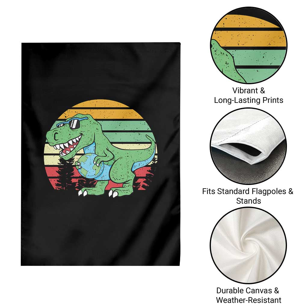 Funny Earth Day Dinosaur Lover Garden Flag Save The Planet TS12 Print Your Wear