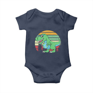 Funny Earth Day Dinosaur Lover Baby Onesie Save The Planet TS12 Navy Print Your Wear