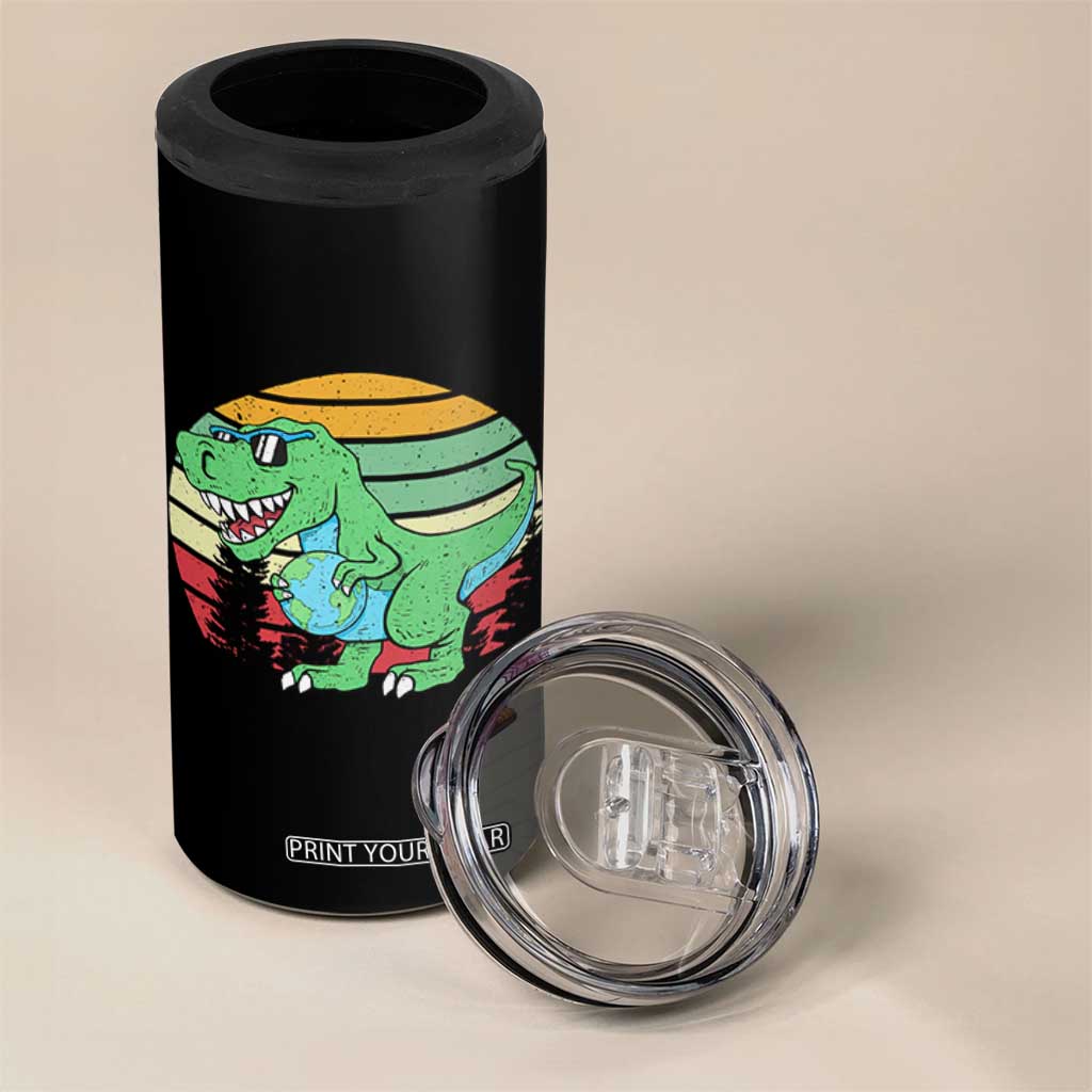Funny Earth Day Dinosaur Lover 4 in 1 Can Cooler Tumbler Save The Planet TS12 Print Your Wear