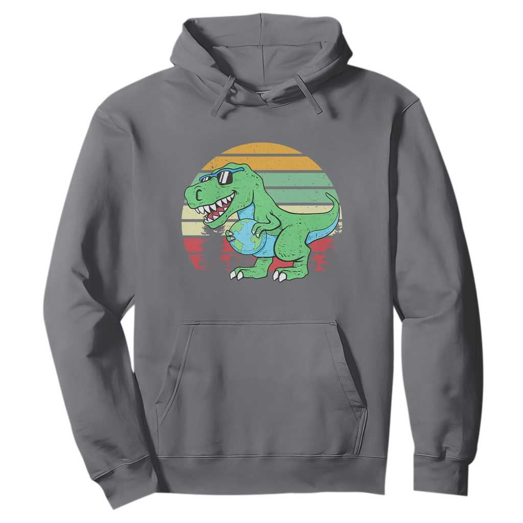 Funny Earth Day Dinosaur Lover Hoodie Save The Planet TS12 Charcoal Print Your Wear