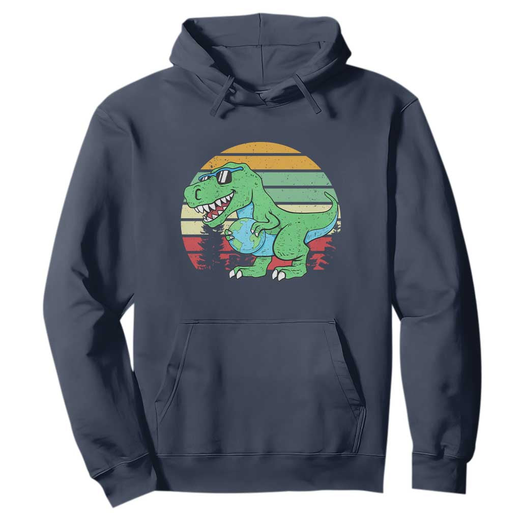 Funny Earth Day Dinosaur Lover Hoodie Save The Planet TS12 Navy Print Your Wear