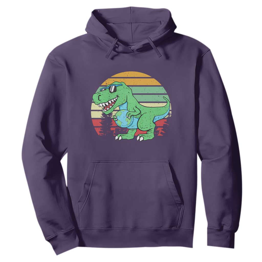 Funny Earth Day Dinosaur Lover Hoodie Save The Planet TS12 Purple Print Your Wear