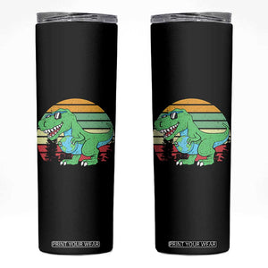 Funny Earth Day Dinosaur Lover Skinny Tumbler Save The Planet TS12 Black Print Your Wear