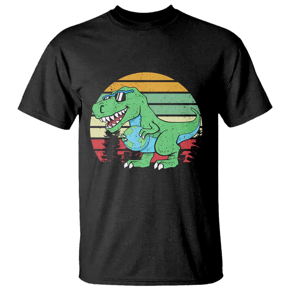 Funny Earth Day Dinosaur Lover T Shirt Save The Planet TS12 Black Print Your Wear