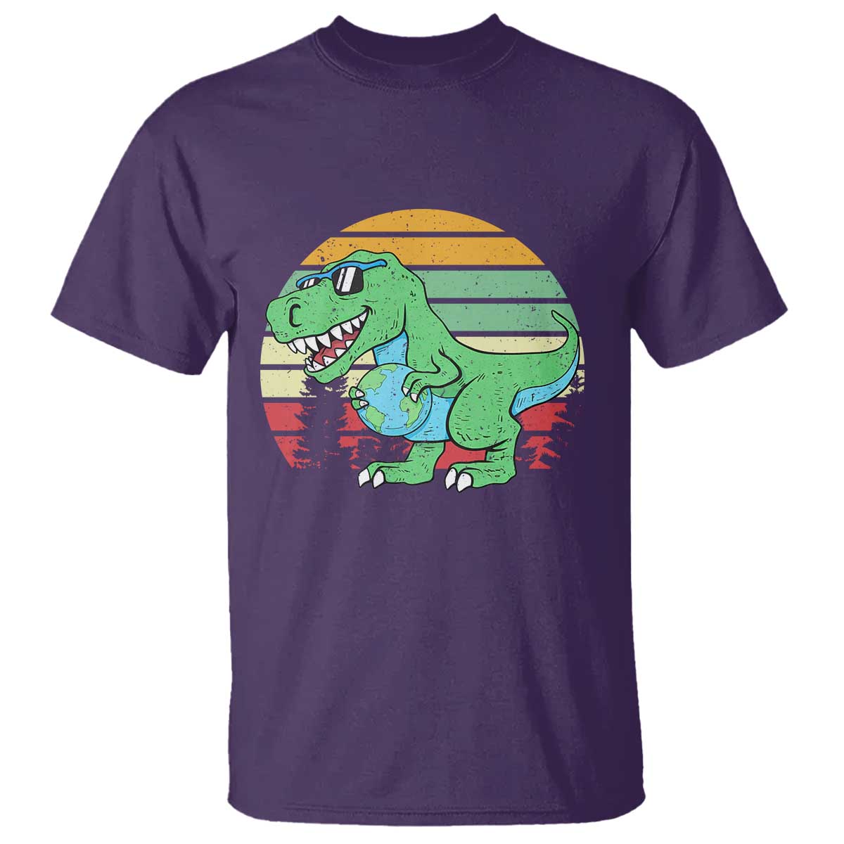 Funny Earth Day Dinosaur Lover T Shirt Save The Planet TS12 Purple Print Your Wear