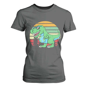 Funny Earth Day Dinosaur Lover T Shirt For Women Save The Planet TS12 Dark Heather Print Your Wear