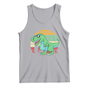 Funny Earth Day Dinosaur Lover Tank Top Save The Planet TS12 Athletic Heather Print Your Wear
