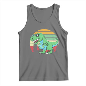 Funny Earth Day Dinosaur Lover Tank Top Save The Planet TS12 Black Heather Print Your Wear