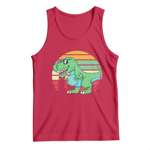 Funny Earth Day Dinosaur Lover Tank Top Save The Planet TS12 Red Print Your Wear