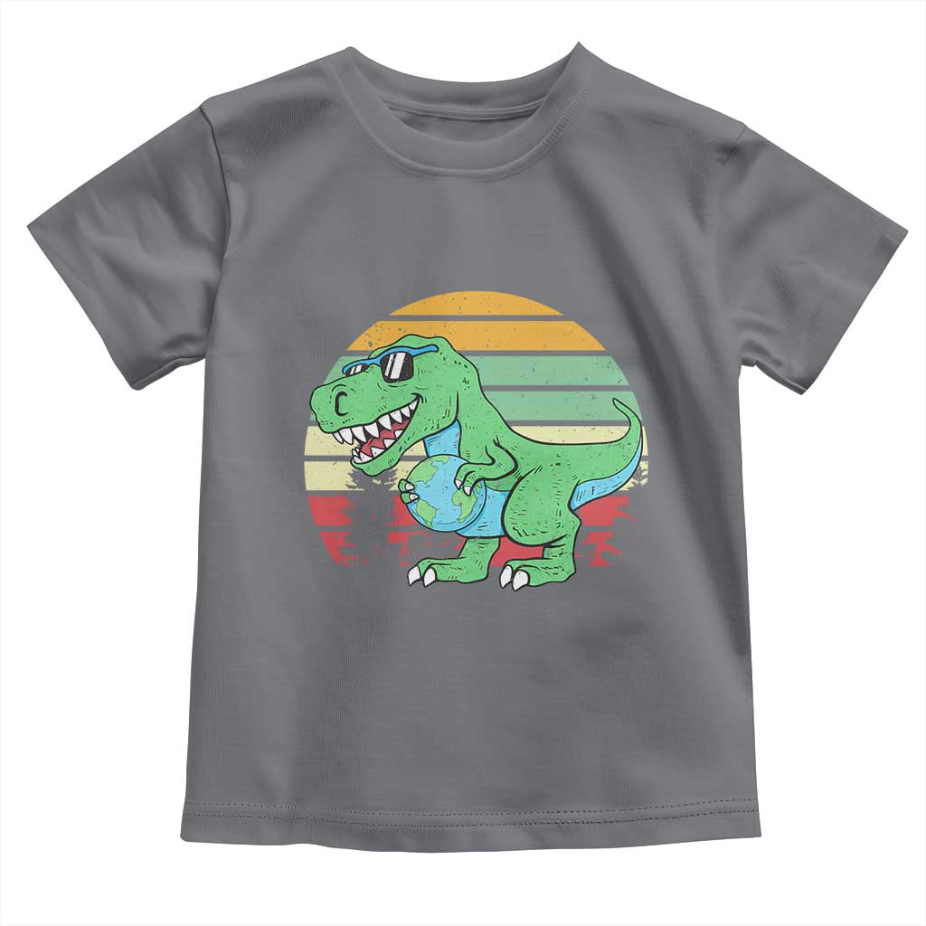 Funny Earth Day Dinosaur Lover Toddler T Shirt Save The Planet TS12 Charcoal Print Your Wear