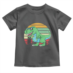 Funny Earth Day Dinosaur Lover Toddler T Shirt Save The Planet TS12 Dark Heather Print Your Wear