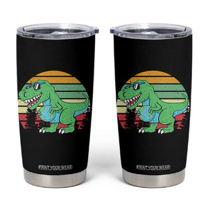 Funny Earth Day Dinosaur Lover Tumbler Cup Save The Planet TS12 Black Print Your Wear