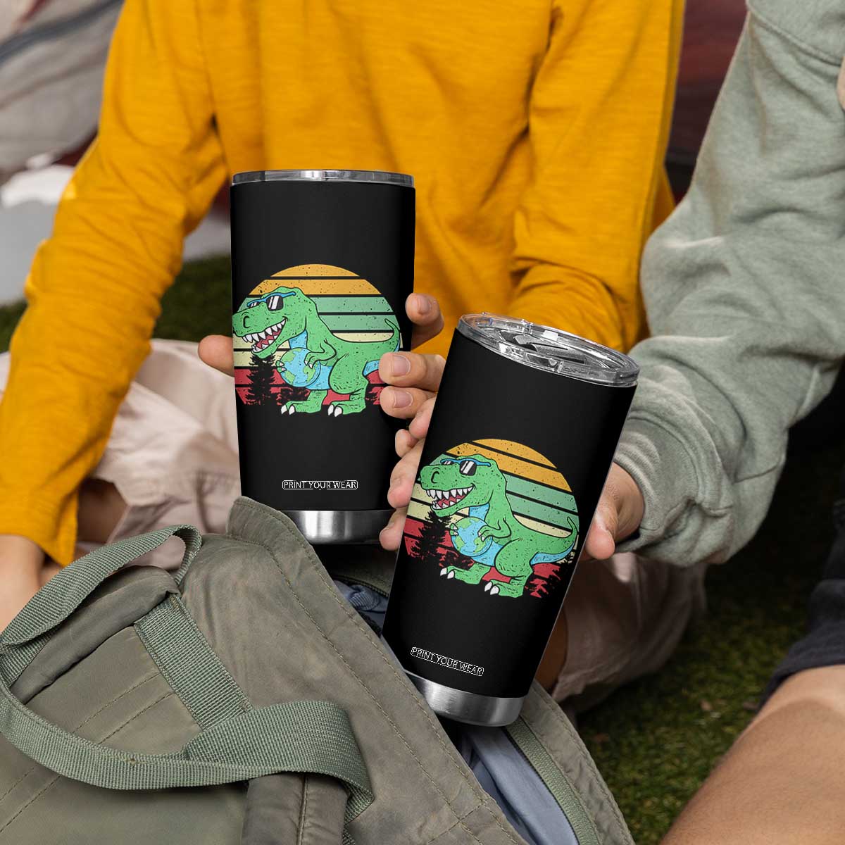 Funny Earth Day Dinosaur Lover Tumbler Cup Save The Planet TS12 Print Your Wear