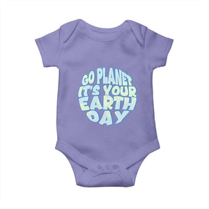 Go Planet It Is Your Earth Day Baby Onesie Environmental Activism TS12 Violet Print Your Wear