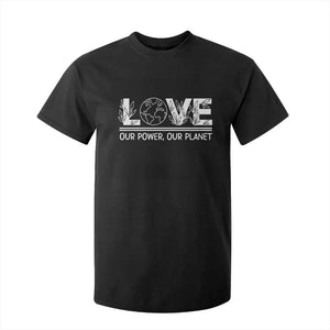 Our Power Our Planet T Shirt For Kid Earth Day Eco Friendly TS12 Black Print Your Wear