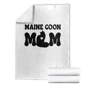 Maine Coon Mom Throw Blanket Cat Lover Gift For Her TS12 White Print Your Wear