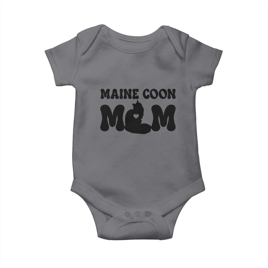 Maine Coon Mom Baby Onesie Cat Lover Gift For Her TS12 Charcoal Print Your Wear