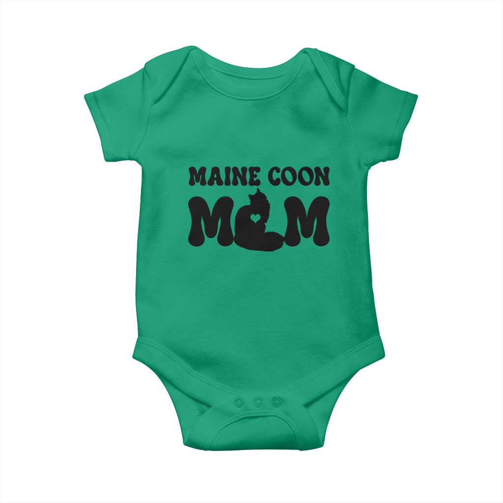 Maine Coon Mom Baby Onesie Cat Lover Gift For Her TS12 Irish Green Print Your Wear