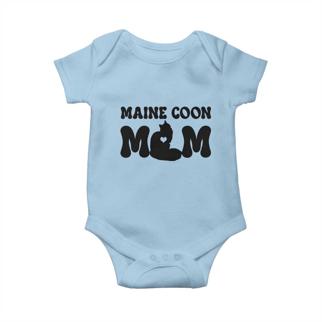 Maine Coon Mom Baby Onesie Cat Lover Gift For Her TS12 Light Blue Print Your Wear