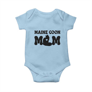 Maine Coon Mom Baby Onesie Cat Lover Gift For Her TS12 Light Blue Print Your Wear