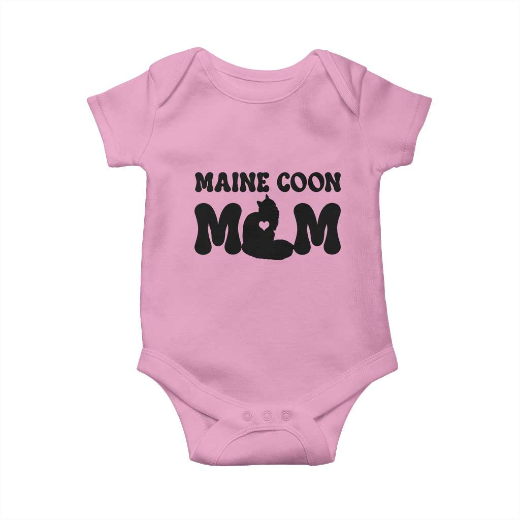 Maine Coon Mom Baby Onesie Cat Lover Gift For Her TS12 Light Pink Print Your Wear