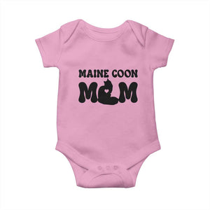 Maine Coon Mom Baby Onesie Cat Lover Gift For Her TS12 Light Pink Print Your Wear