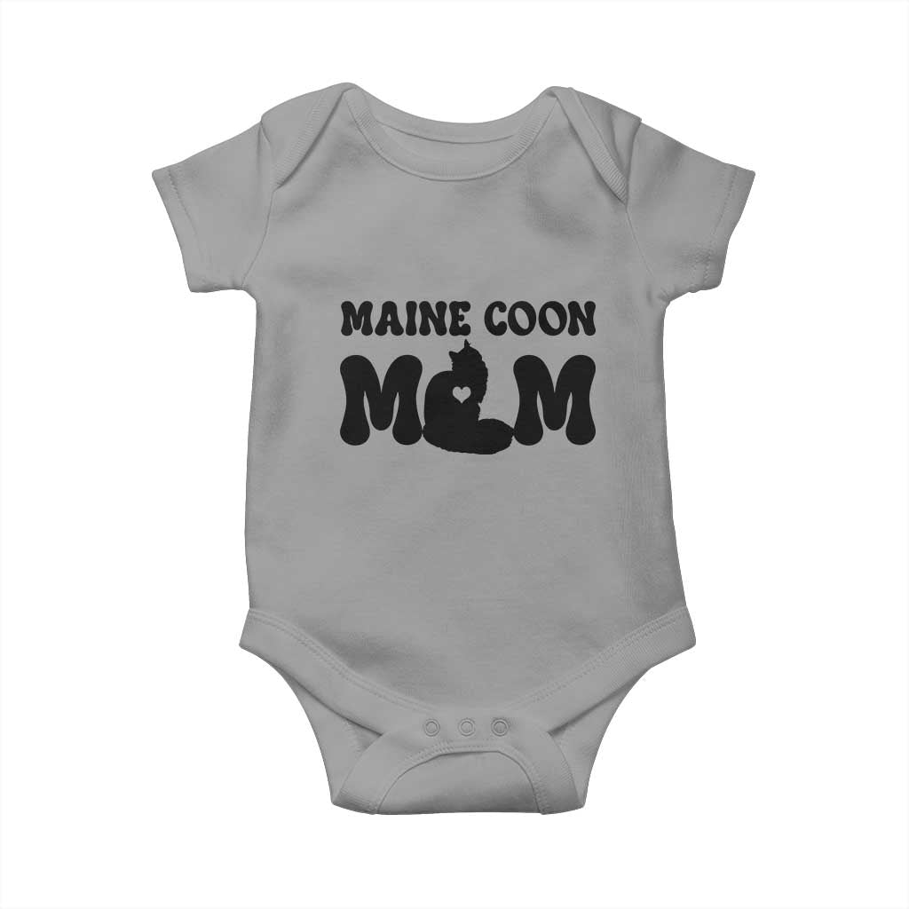 Maine Coon Mom Baby Onesie Cat Lover Gift For Her TS12 Sport Gray Print Your Wear