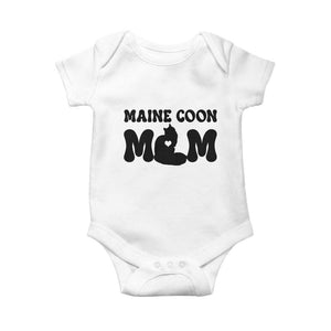 Maine Coon Mom Baby Onesie Cat Lover Gift For Her TS12 White Print Your Wear