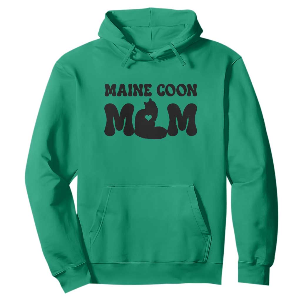 Maine Coon Mom Hoodie Cat Lover Gift For Her TS12 Irish Green Print Your Wear
