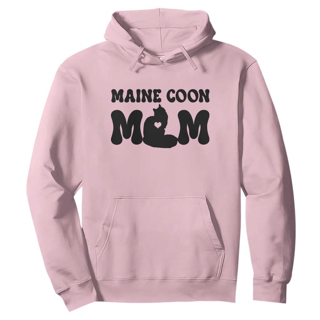 Maine Coon Mom Hoodie Cat Lover Gift For Her TS12 Light Pink Print Your Wear