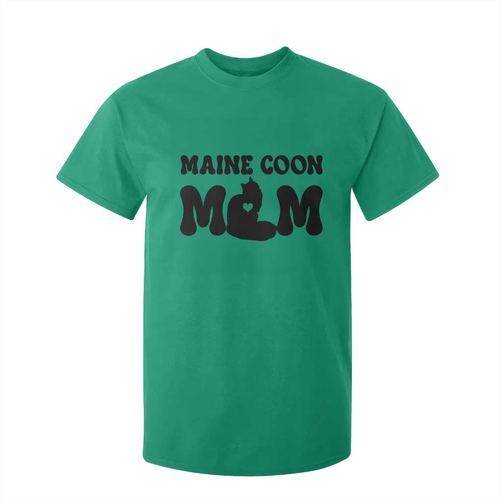Maine Coon Mom T Shirt For Kid Cat Lover Gift For Her TS12 Irish Green Print Your Wear