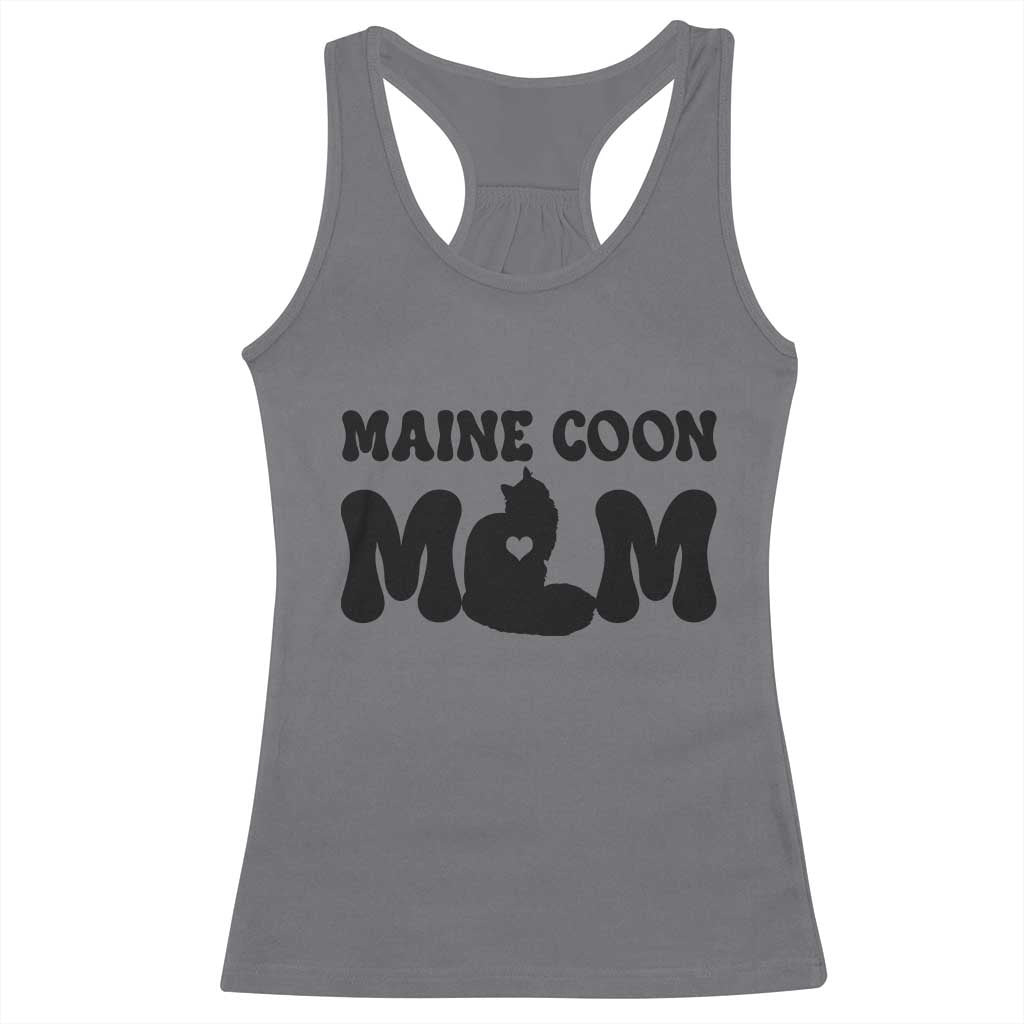 Maine Coon Mom Racerback Tank Top Cat Lover Gift For Her TS12 Charcoal Print Your Wear