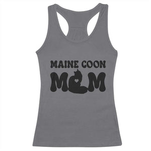 Maine Coon Mom Racerback Tank Top Cat Lover Gift For Her TS12 Charcoal Print Your Wear