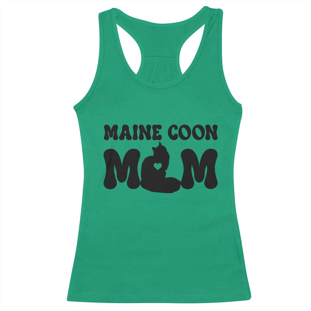 Maine Coon Mom Racerback Tank Top Cat Lover Gift For Her TS12 Irish Green Print Your Wear