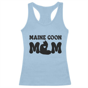 Maine Coon Mom Racerback Tank Top Cat Lover Gift For Her TS12 Light Blue Print Your Wear