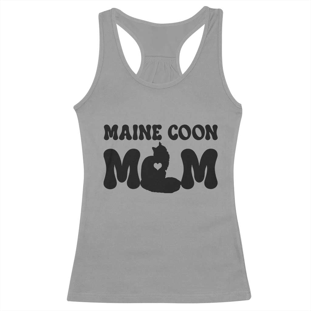 Maine Coon Mom Racerback Tank Top Cat Lover Gift For Her TS12 Sport Gray Print Your Wear