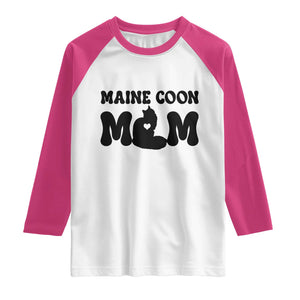 Maine Coon Mom Raglan Shirt Cat Lover Gift For Her TS12 White Heliconia Print Your Wear