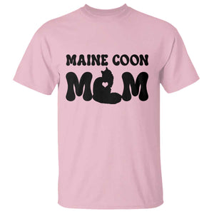 Maine Coon Mom T Shirt Cat Lover Gift For Her TS12 Light Pink Print Your Wear