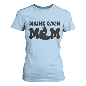 Maine Coon Mom T Shirt For Women Cat Lover Gift For Her TS12 Light Blue Print Your Wear