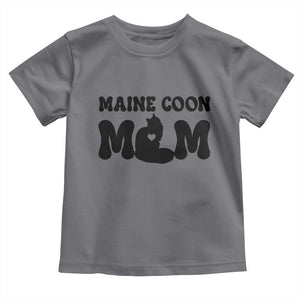 Maine Coon Mom Toddler T Shirt Cat Lover Gift For Her TS12 Charcoal Print Your Wear