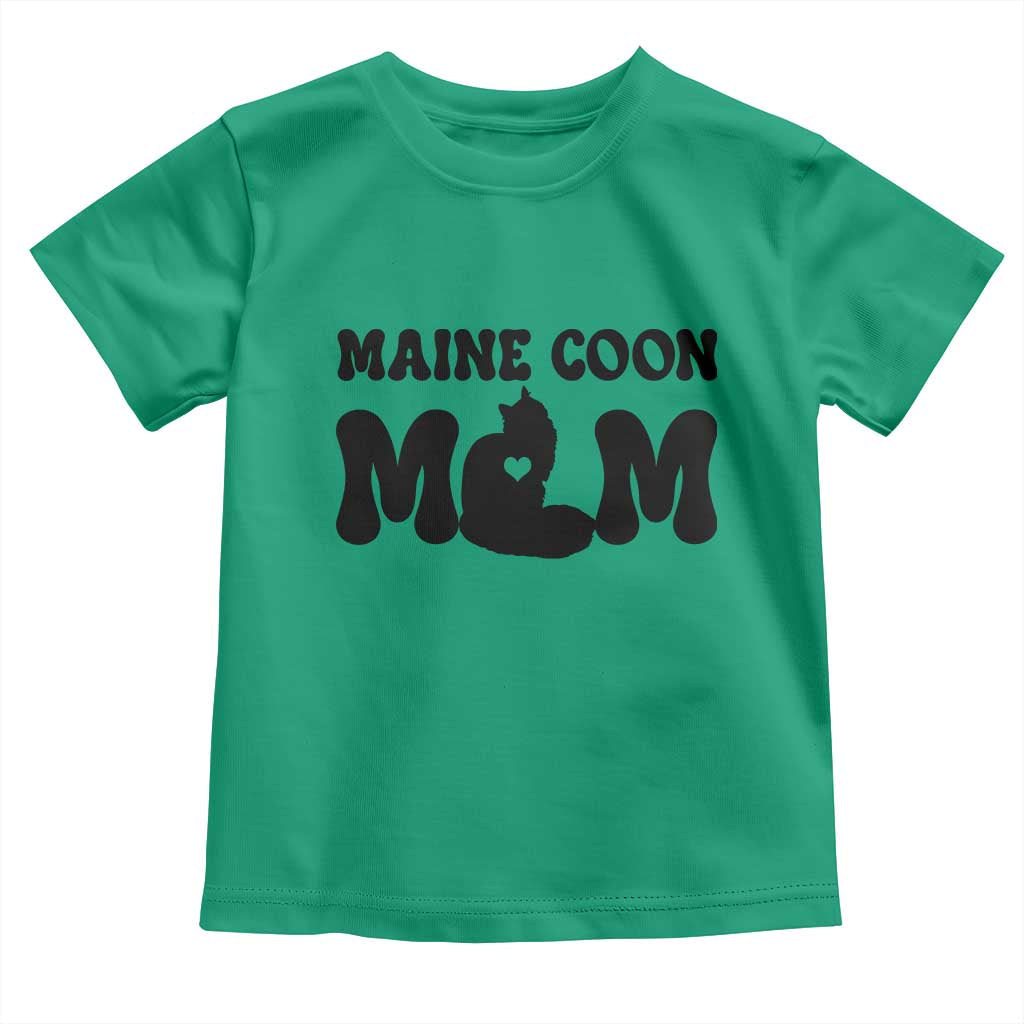Maine Coon Mom Toddler T Shirt Cat Lover Gift For Her TS12 Irish Green Print Your Wear