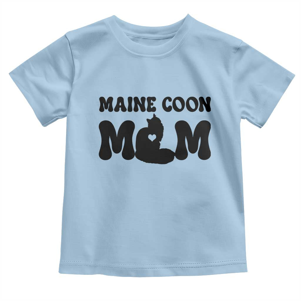 Maine Coon Mom Toddler T Shirt Cat Lover Gift For Her TS12 Light Blue Print Your Wear
