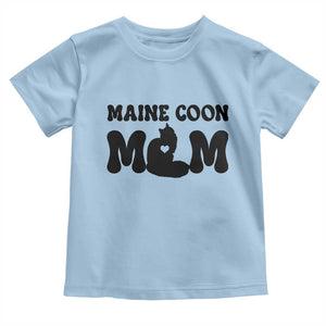Maine Coon Mom Toddler T Shirt Cat Lover Gift For Her TS12 Light Blue Print Your Wear