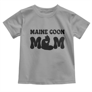 Maine Coon Mom Toddler T Shirt Cat Lover Gift For Her TS12 Sport Gray Print Your Wear