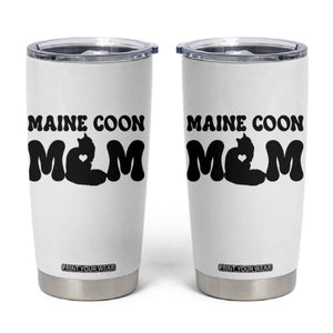 Maine Coon Mom Tumbler Cup Cat Lover Gift For Her TS12 White Print Your Wear