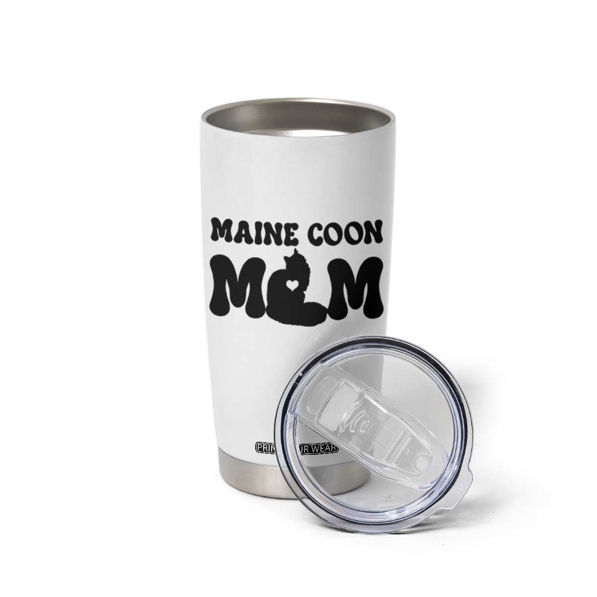 Maine Coon Mom Tumbler Cup Cat Lover Gift For Her TS12 Print Your Wear