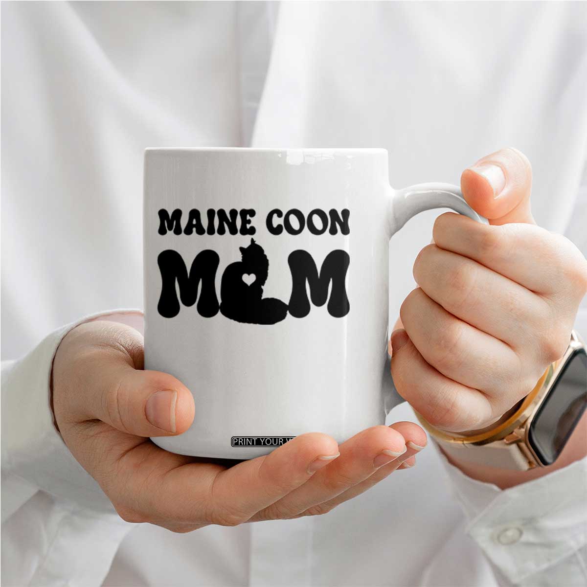 Maine Coon Mom Coffee Mug Cat Lover Gift For Her TS12 Print Your Wear