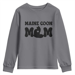 Maine Coon Mom Youth Sweatshirt Cat Lover Gift For Her TS12 Charcoal Print Your Wear