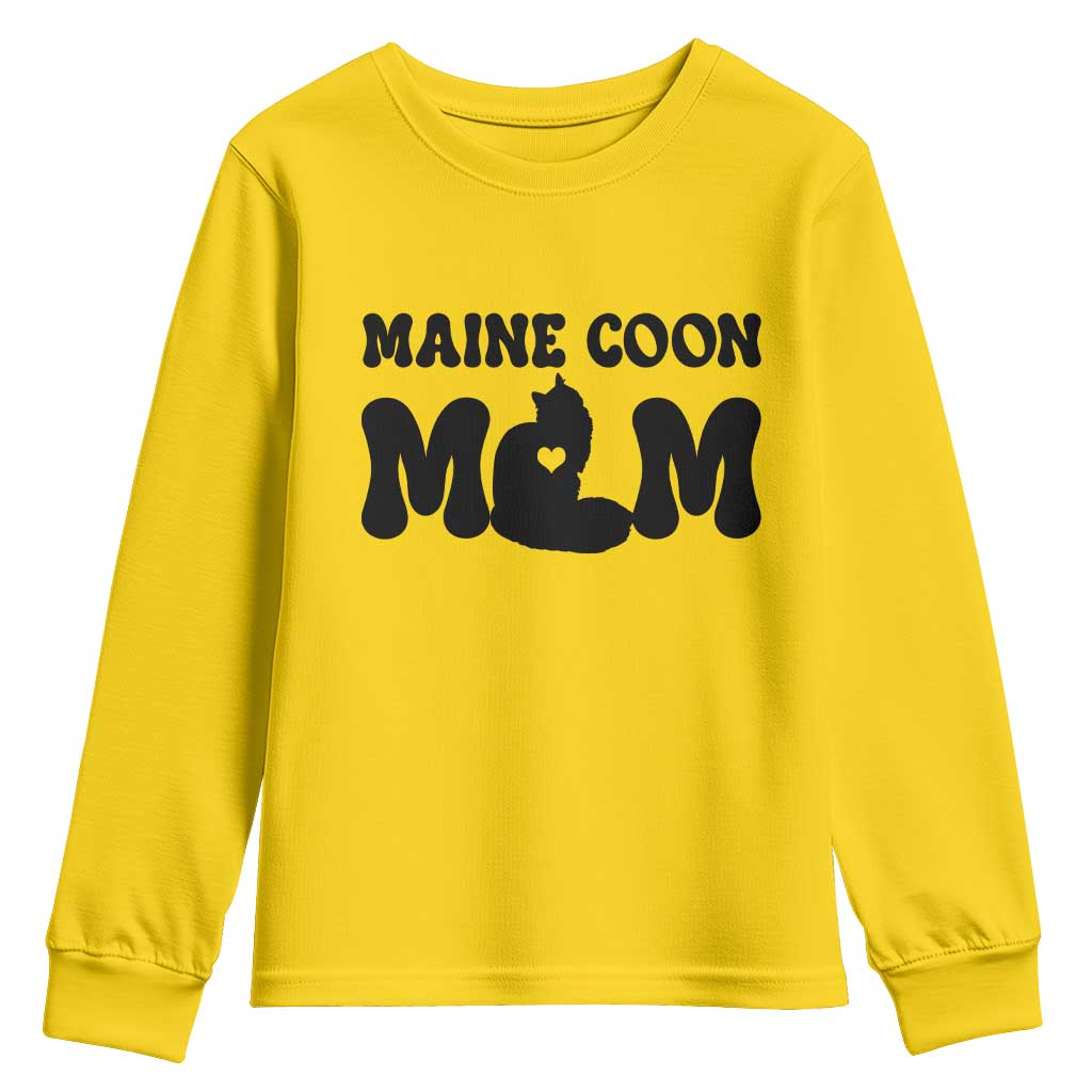Maine Coon Mom Youth Sweatshirt Cat Lover Gift For Her TS12 Daisy Print Your Wear